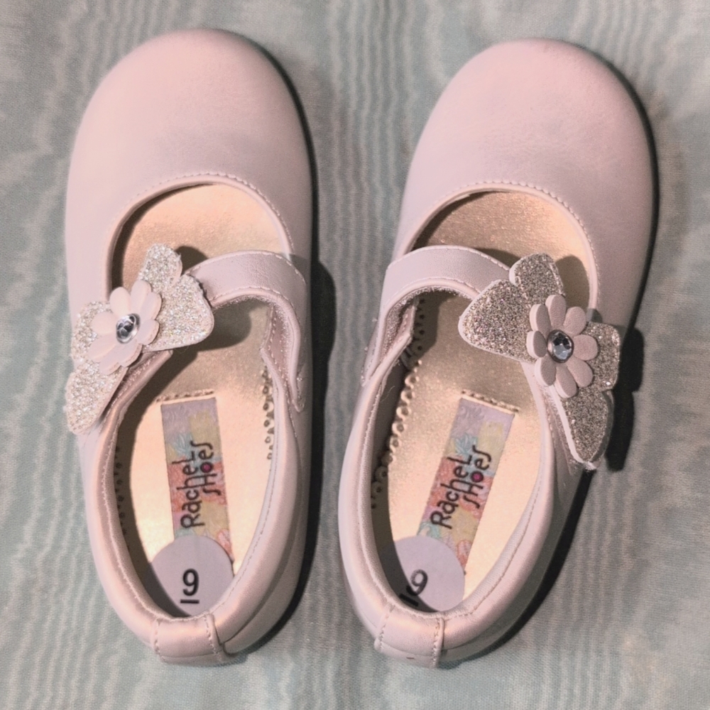 Box#28 😍 5 For $25 😍 Rachel Shoes Beige Pearl Kids Mary Janes